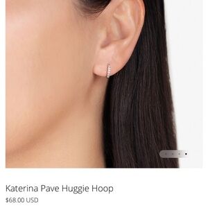 SHASHI Katerina Gold Hoop Huggies Earrings 18k gold vermeil